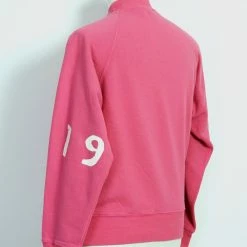 KAPITAL 1966 FLEECE | Raglan Mock Neck Sweater | Pink -HANSEN SHOP 1996 fleece raglan mock neck sweater pink kapital 847008
