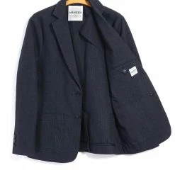HANSEN GARMENTS CHRIS | Classic Two Button Blazer | Brushed Blue -HANSEN SHOP 22 42 3 chris blazer cotton brushedblue 3