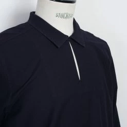 HANSEN GARMENTS MAGNE | Casual Pull-on Shirt | Blue -HANSEN SHOP 25 12 3 magne navy 3