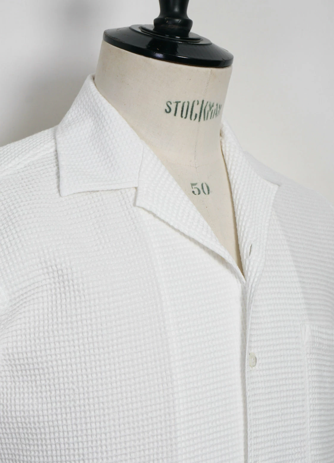 HANSEN GARMENTS JONNY | Short Sleeve Shirt | Waffle White 7 HANSEN GARMENTS JONNY | Short Sleeve Shirt | Waffle White - Image 5
