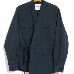 HANSEN GARMENTS REMY | East & West Shirt Jacket | Blue Grey