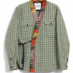 HANSEN GARMENTS REMY | East & West Shirt Jacket | Sashiko Green+