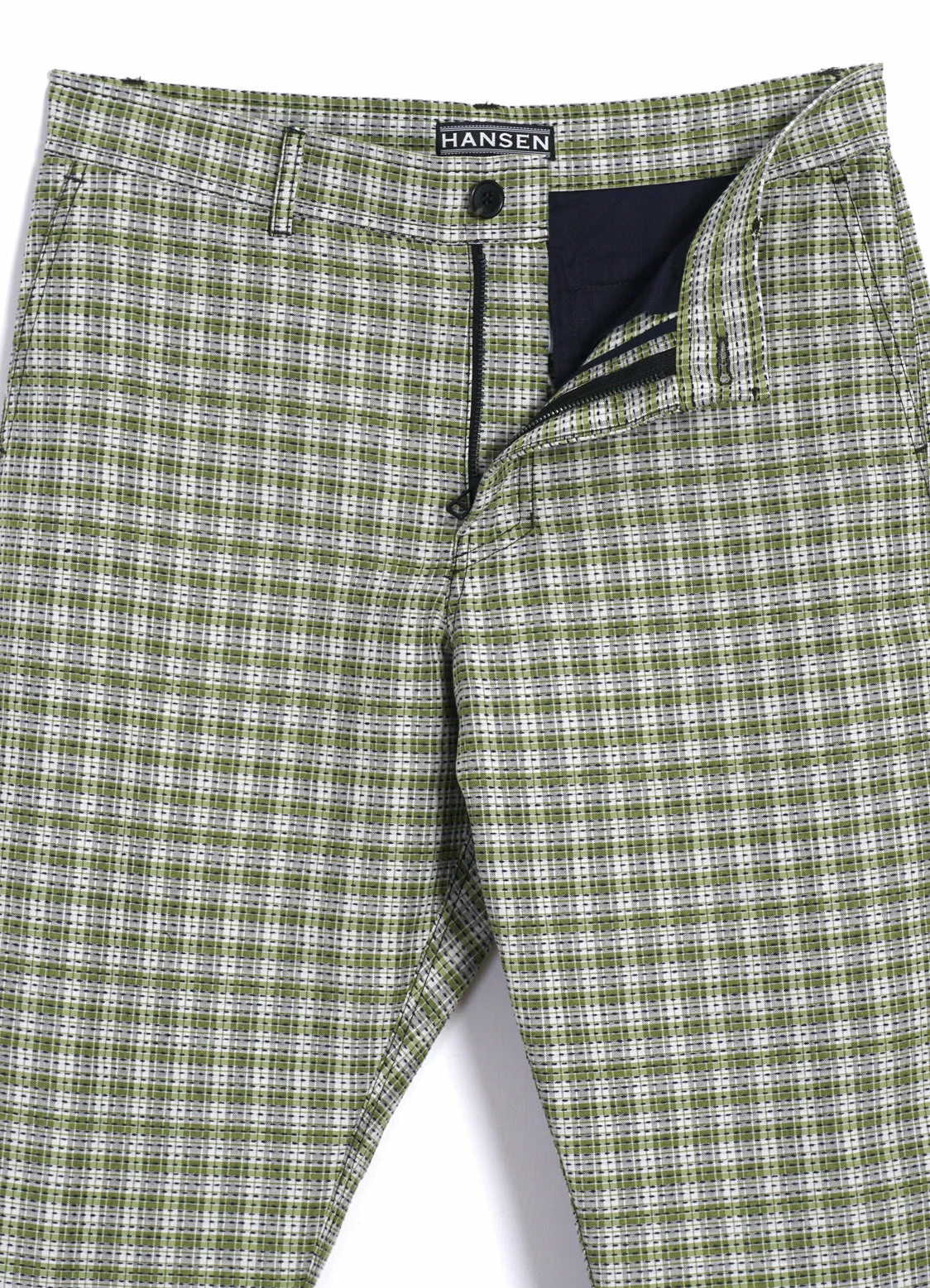 HANSEN GARMENTS TYGE | Wide Cut Cropped Trousers | Sashiko Green 5 HANSEN GARMENTS TYGE | Wide Cut Cropped Trousers | Sashiko Green - Image 3