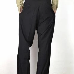 HANSEN GARMENTS EIGIL | Wide Fit Trousers | Dark Rust -HANSEN SHOP 39 EIGIL black back d89289ed 8ef3 43f4 8b54 d36e4c4b7ba7