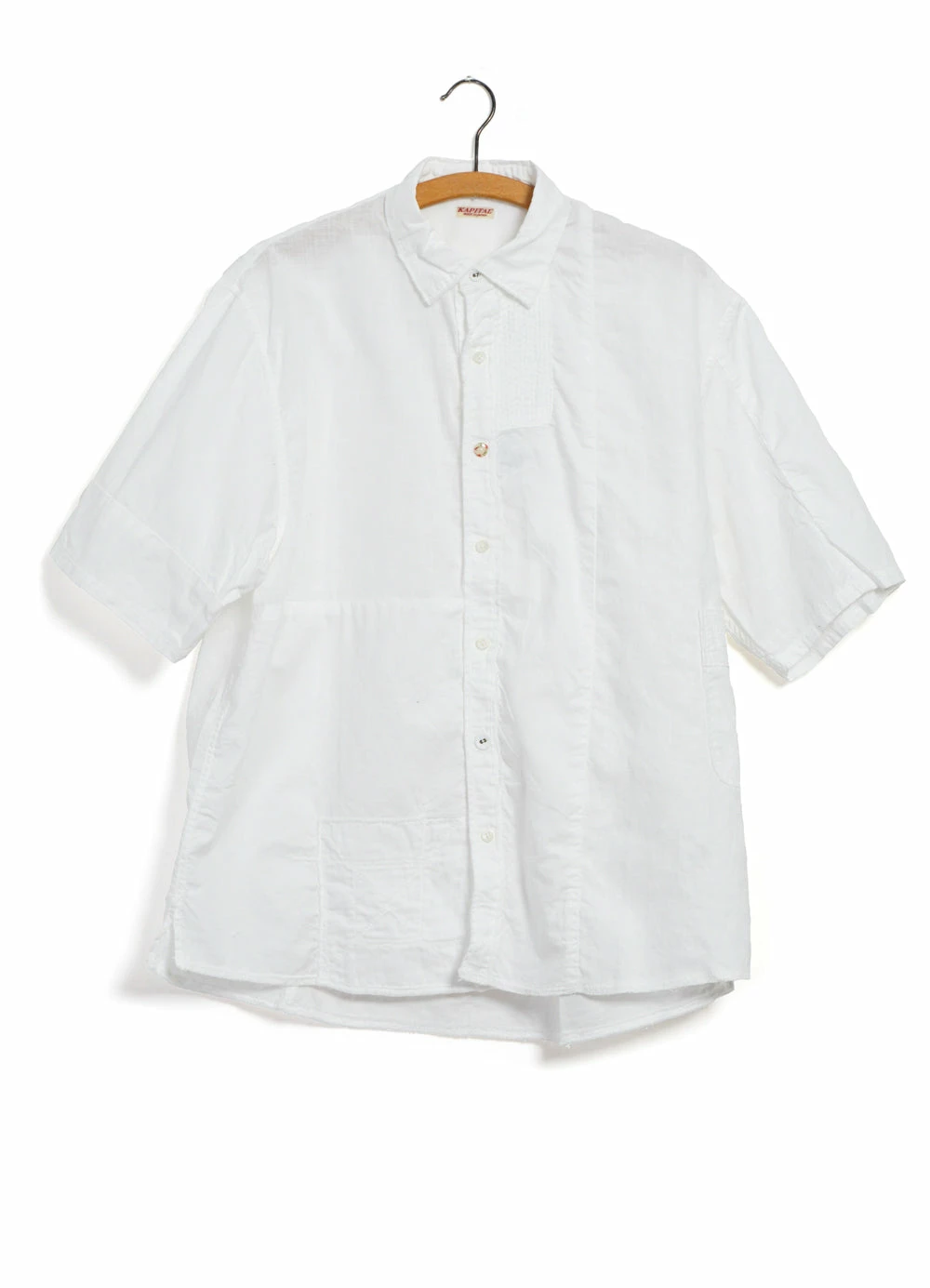 KAPITAL KATMANDU | Short Sleeve Patch Shirt | White 3 KAPITAL KATMANDU | Short Sleeve Patch Shirt | White