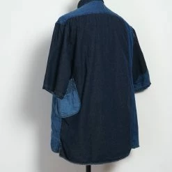 KAPITAL KATMANDU | Short Sleeve Patchwork Shirt | Indigo 10 KAPITAL KATMANDU | Short Sleeve Patchwork Shirt | Indigo -HANSEN SHOP EK 1213 IDG Patchwork KATMANDU Shirt 2022 4