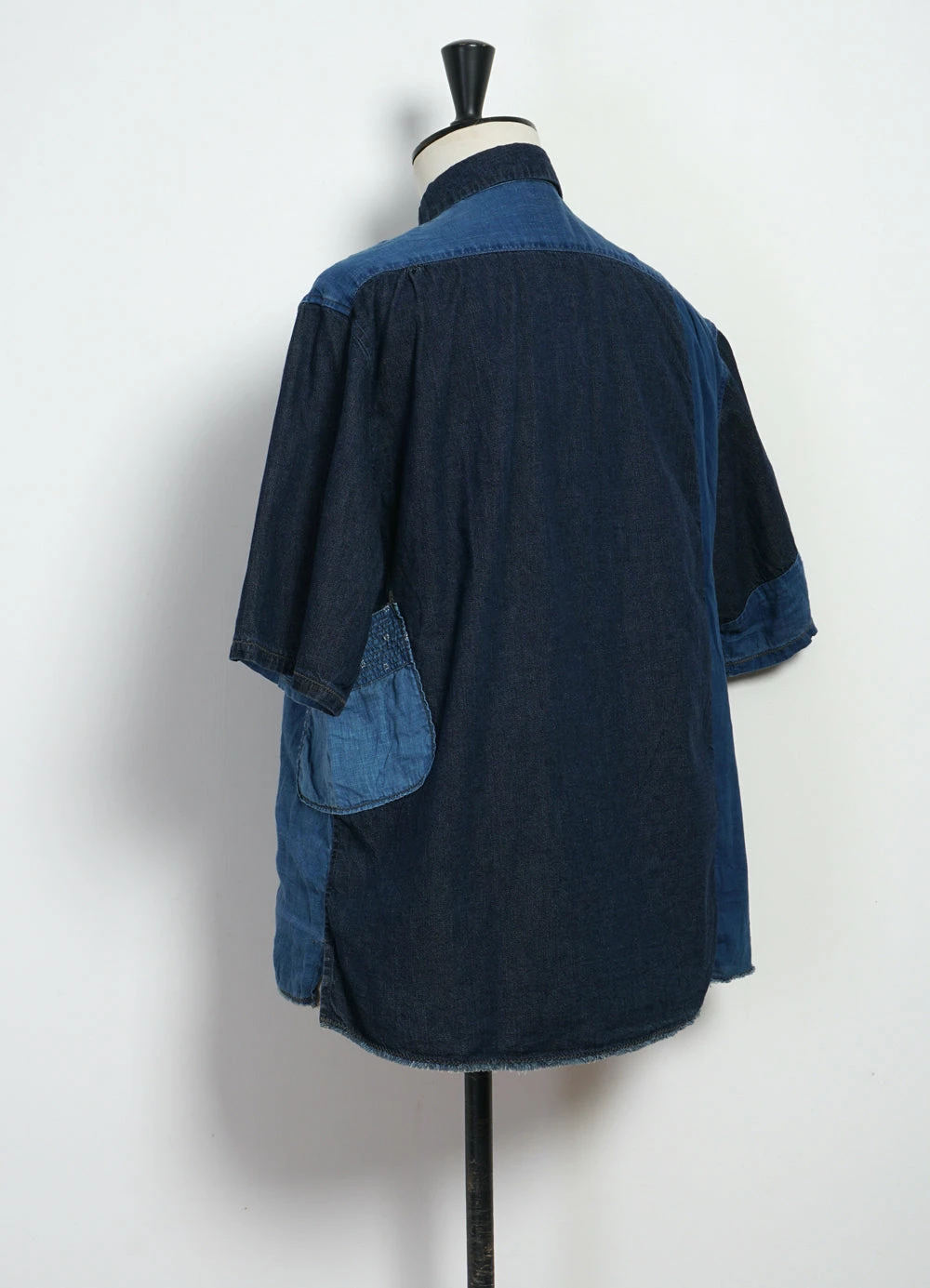 KAPITAL KATMANDU | Short Sleeve Patchwork Shirt | Indigo 6 KAPITAL KATMANDU | Short Sleeve Patchwork Shirt | Indigo - Image 4