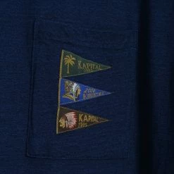KAPITAL 4 FLAGS | Jersey Pennant T | Indigo -HANSEN SHOP EK 1226 IDG Jersey PENNANT T 4Flags 4