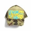 KAPITAL DENIM MEN LOVE CATS | Trucker Cap | Camo/Yellow -HANSEN SHOP EK 1369 Camo DENIM MEN LOVES CATS Truck Cap 1