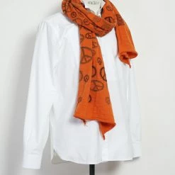 KAPITAL PEACE | Compressed Wool Scarf | Orange -HANSEN SHOP K2109XG512 orange 3