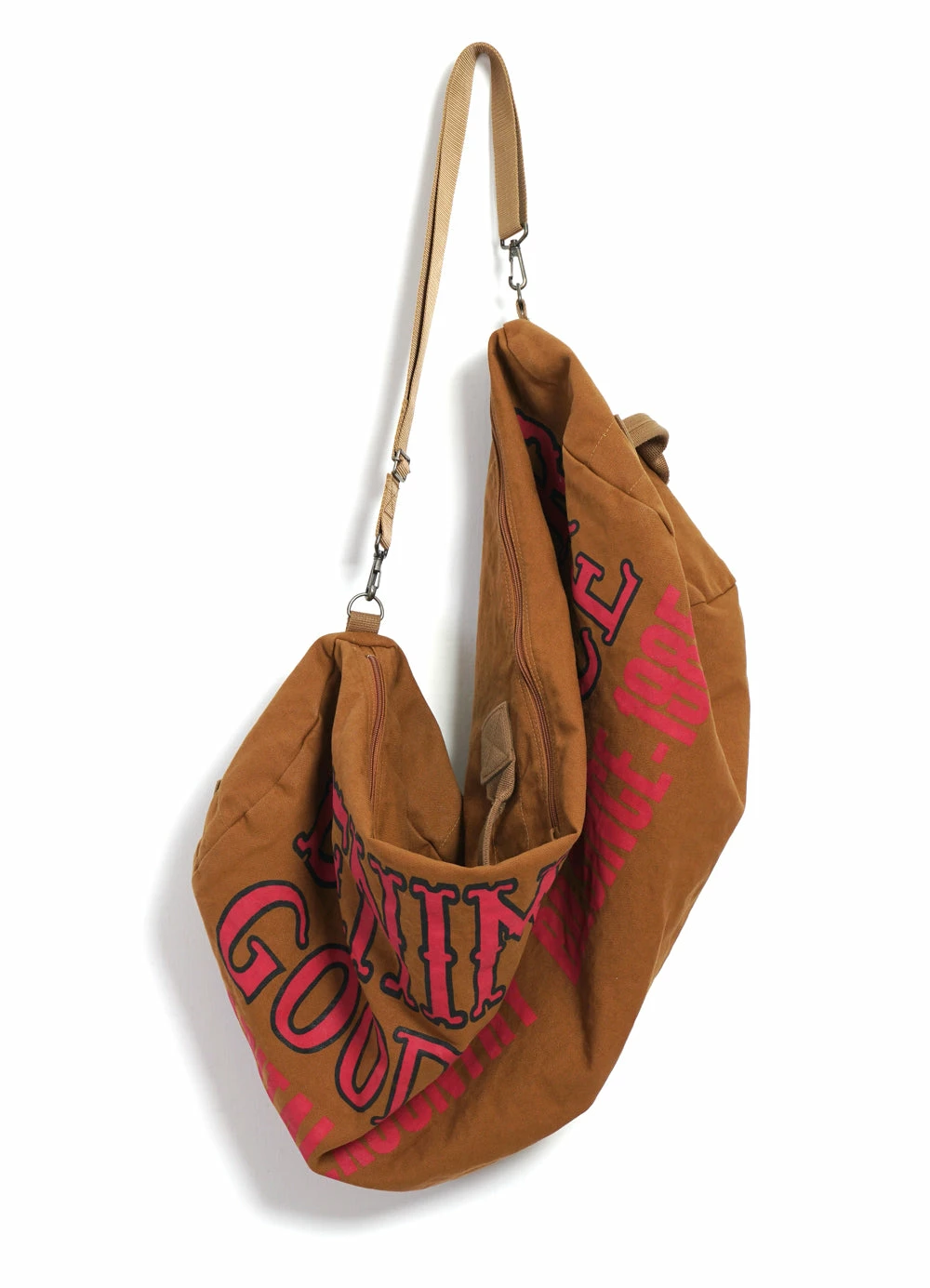 KAPITAL DENIM REPAIR SERVICE | Large Boston Bag | Camel 3 KAPITAL DENIM REPAIR SERVICE | Large Boston Bag | Camel