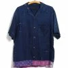 KAPITAL ALOHA SHIRT REMAKE | French Cloth Linen Bandana | Indigo 1 KAPITAL ALOHA SHIRT REMAKE | French Cloth Linen Bandana | Indigo -HANSEN SHOP aloha shirt remake french cloth linen bandana indigo kapital 239682