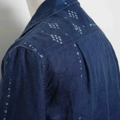 KAPITAL ALOHA SHIRT REMAKE | French Cloth Linen Bandana | Indigo 9 KAPITAL ALOHA SHIRT REMAKE | French Cloth Linen Bandana | Indigo -HANSEN SHOP aloha shirt remake french cloth linen bandana indigo kapital 659440