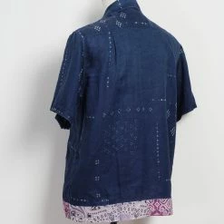 KAPITAL ALOHA SHIRT REMAKE | French Cloth Linen Bandana | Indigo 8 KAPITAL ALOHA SHIRT REMAKE | French Cloth Linen Bandana | Indigo -HANSEN SHOP aloha shirt remake french cloth linen bandana indigo kapital 903667