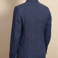 HANSEN GARMENTS ANKER | Casual Four Button Blazer | Blue Delave -HANSEN SHOP anker casual four button blazer blue delave hansen garments 957050