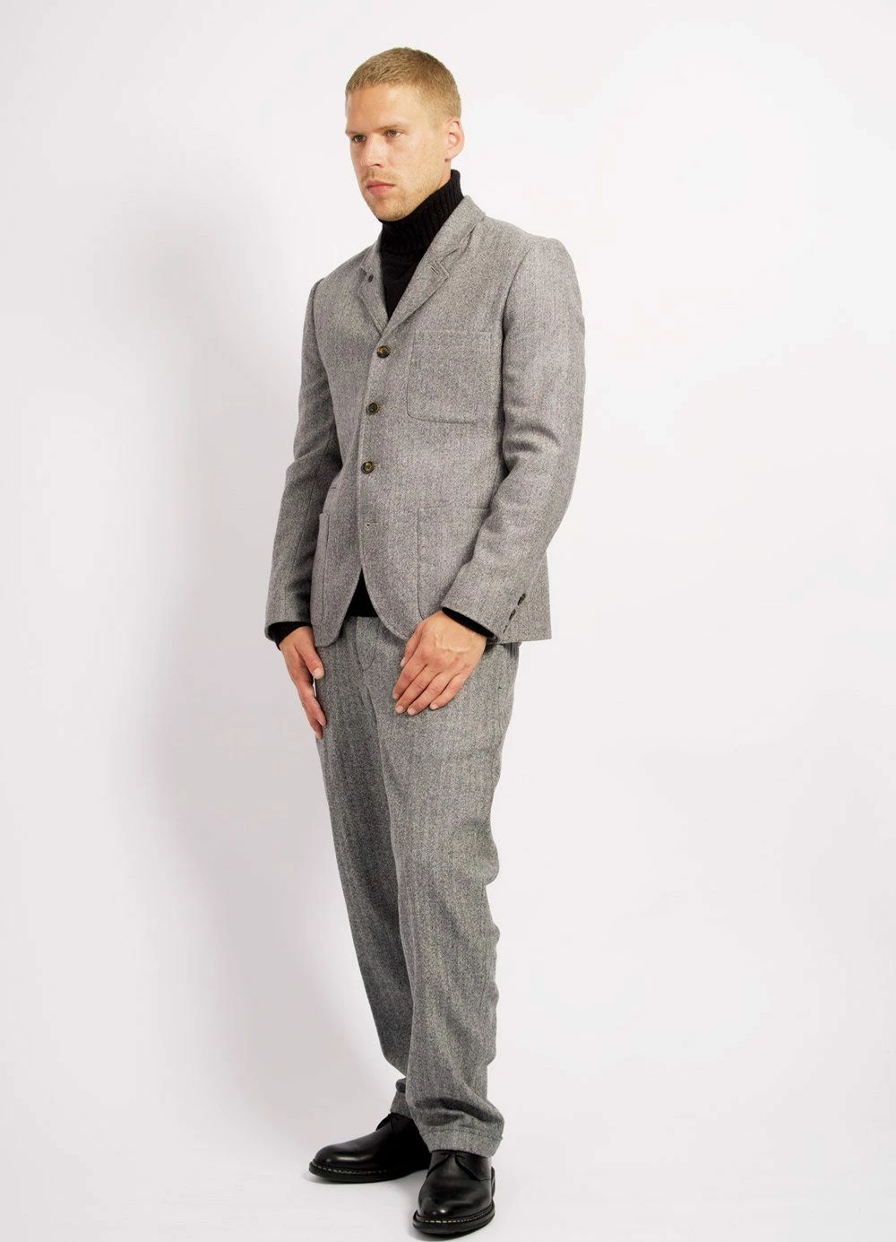 HANSEN GARMENTS ANKER | Classic Blazer | Grey Melange 9 HANSEN GARMENTS ANKER | Classic Blazer | Grey Melange - Image 7
