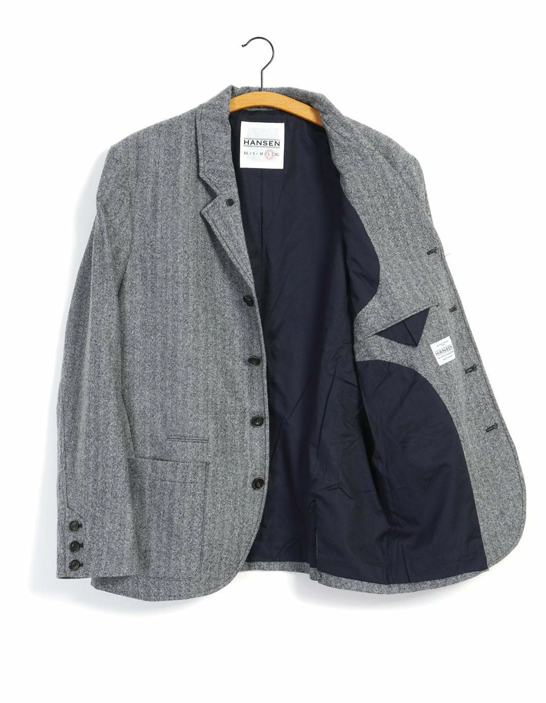 HANSEN GARMENTS ANKER | Classic Blazer | Grey Melange 5 HANSEN GARMENTS ANKER | Classic Blazer | Grey Melange - Image 3