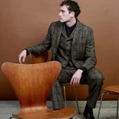 HANSEN GARMENTS ANKER | Four Button Classic Blazer | Checkered -HANSEN SHOP anker four button classic blazer checkered hansen garments 159592