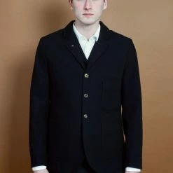 HANSEN GARMENTS ANKER | Four Button Classic Blazer | Deep Indigo -HANSEN SHOP anker four button classic blazer deep indigo hansen garments 299848