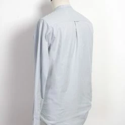 HANSEN GARMENTS ANTE | Collarless Shirt | Silver -HANSEN SHOP ante collarless shirt silver hansen garments 612625
