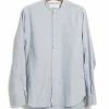 HANSEN GARMENTS ANTE | Collarless Shirt | Silver