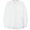 HANSEN GARMENTS ANTE | Collarless Shirt | White -HANSEN SHOP ante collarless shirt white hansen garments 478856