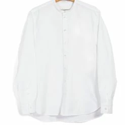 HANSEN GARMENTS ANTE | Collarless Shirt | White