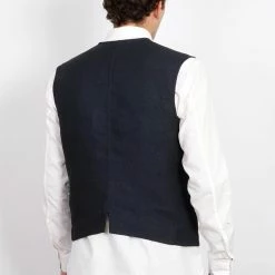 HANSEN GARMENTS BEN | Crewneck Waistcoat | 3-Tone Blue 9 HANSEN GARMENTS BEN | Crewneck Waistcoat | 3-Tone Blue -HANSEN SHOP ben crewneck waistcoat 3 tone blue 100266