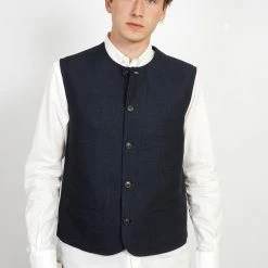 HANSEN GARMENTS BEN | Crewneck Waistcoat | 3-Tone Blue 8 HANSEN GARMENTS BEN | Crewneck Waistcoat | 3-Tone Blue -HANSEN SHOP ben crewneck waistcoat 3 tone blue 483950