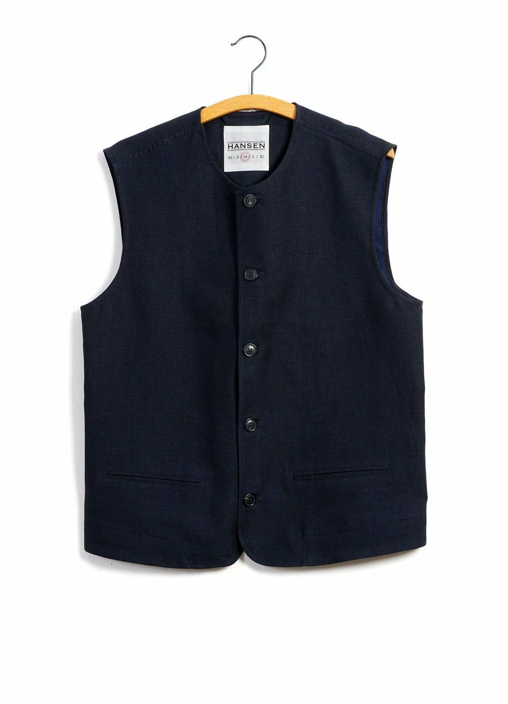 HANSEN GARMENTS BEN | Crewneck Waistcoat | 3-Tone Blue 3 HANSEN GARMENTS BEN | Crewneck Waistcoat | 3-Tone Blue