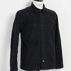 HANSEN GARMENTS BERTRAM | Refined Work Jacket | Dark Bluegrey -HANSEN SHOP bertram refined work jacket dark bluegrey hansen garments 779744