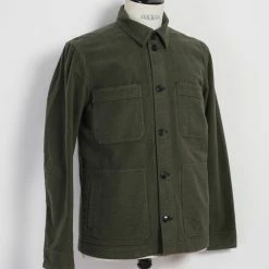 HANSEN GARMENTS BERTRAM | Refined Work Jacket | Dark Green -HANSEN SHOP bertram refined work jacket dark green hansen garments 191623
