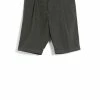 HANSEN GARMENTS BIRK | Single Pleated Shorts | Khaki Pin -HANSEN SHOP birk single pleated shorts khaki pin hansen garments 892624