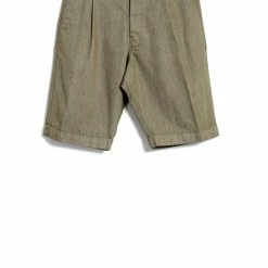 HANSEN GARMENTS BIRK | Single Pleated Shorts | Safari