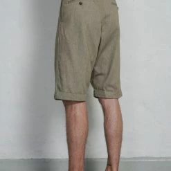 HANSEN GARMENTS BIRK | Single Pleated Shorts | Safari -HANSEN SHOP birk single pleated shorts safari hansen garments 995036