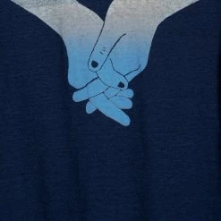 KAPITAL BLUE HANDS | IDG Jersey Crew T | Indigo -HANSEN SHOP blue hands idg jersey crew t indigo kapital 569105