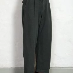 HANSEN GARMENTS BOBBY | Super Wide Pleated Trousers | Oxidized -HANSEN SHOP bobby super wide pleated shorts oxidized hansen garments 584053