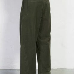 HANSEN GARMENTS BOBBY | Super Wide Pleated Trousers | Dark Green -HANSEN SHOP bobby super wide pleated trousers dark green hansen garments 818293