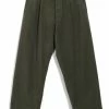 HANSEN GARMENTS BOBBY | Super Wide Pleated Trousers | Dark Green -HANSEN SHOP bobby super wide pleated trousers dark green hansen garments 940540