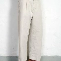 HANSEN GARMENTS BOBBY | Super Wide Pleated Trousers | Flax Nature -HANSEN SHOP bobby super wide pleated trousers flax nature hansen garments 716987