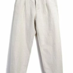HANSEN GARMENTS BOBBY | Super Wide Pleated Trousers | Flax Nature