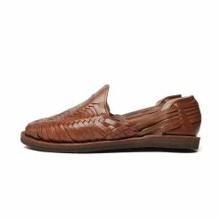 Chamula Cancun Leather Huarache | Slip On Vegetable Tanned Sandals | Brown 2 -HANSEN SHOP cancun leather huarache slip on vegetable tanned sandals brown 2 chamula 787284