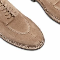 Heschung CATALPA | Water-resistant Suede Derby Shoe | Cream -HANSEN SHOP catalpa water resistant suede derby shoe cream heschung 591908