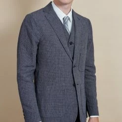 HANSEN GARMENTS CHRIS | Two Button Classic Blazer | River -HANSEN SHOP chris two button classic blazer river hansen garments 146208