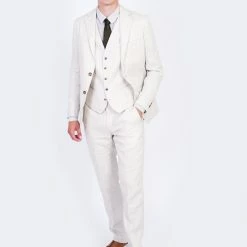 HANSEN GARMENTS CHRISTIAN | Formal 2 Button Blazer | Ecru -HANSEN SHOP christian formal 2 button blazer ecru i 470 626495