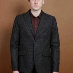 HANSEN GARMENTS CHRISTOFFER | Classic Two Button Blazer | Macchiato -HANSEN SHOP christoffer classic two button blazer macchiato hansen garments 128775