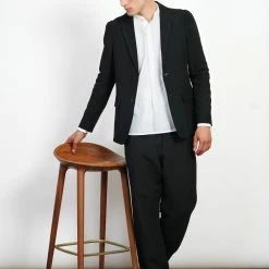 HANSEN GARMENTS CHRISTOFFER | Two Button Blazer | Black -HANSEN SHOP christoffer two button blazer black 378260