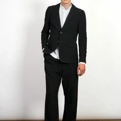 HANSEN GARMENTS CHRISTOFFER | Two Button Blazer | Black -HANSEN SHOP christoffer two button blazer black 419727