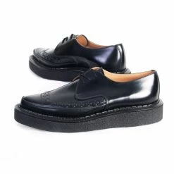George Cox CREEPER GIBSON | Leather Shoe | Black -HANSEN SHOP creeper gibson leather shoe black 300 665934