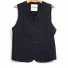 HANSEN GARMENTS DANIEL | 4-Button Waistcoat | Black Stripe -HANSEN SHOP daniel 4 button waistcoat black stripe 255 169557